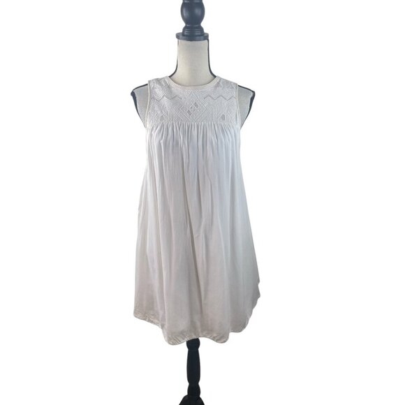 Wilfred Dresses & Skirts - Wilfred White Sleeveless Embroidered Dress XS Lightweight Cotton